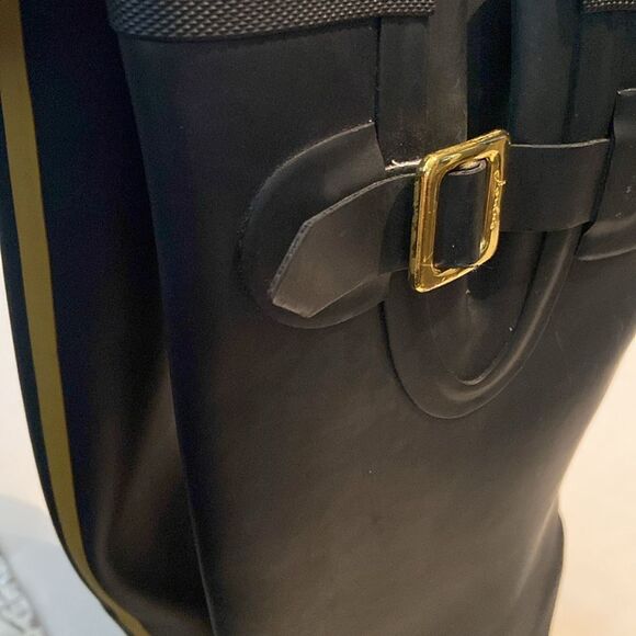 Joules Black and yellow Rubber Women's rain Boots size 8 - Picture 3 of 8